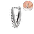 Silver punk huggie earring with hollow vintage carving, 7mm inner diameter and 4mm width - NO 18 - Vintage Pattern Hollow