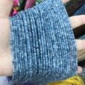 Blue square-cut natural stone beads held in hand for DIY jewelry making accessories - 44-Blue Tourmaline (Natural)