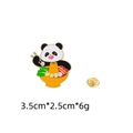 Cute cartoon panda eating hot pot enamel pin with gold butterfly clutch, 3.5cm x 2.5cm - Cartoon Panda Enjoying Hotpot
