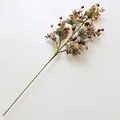 Golden glitter leaves and pine cones Christmas decorative branch spray, 60cm length - 60CM Gold Glitter Sprig