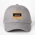 Classic light grey baseball cap with vintage 1980's cassette tape print and retro soul design - One Size / Gray