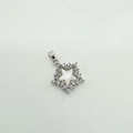 Colgante de estrella plateado con nácar blanco y detalles de circón brillantes - Plata Concha Blanca