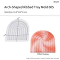Arch-shaped striped silicone tray mold for DIY resin crafts, size 12.8x12.8cm - Arch Stripe