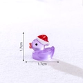 Miniature purple Christmas duck resin figurine measuring 1.7cm for DIY snow micro landscapes - Luminous Purple