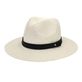 Detail showing the breathable paper weave texture and elegant gold metal side buckle - M(56-58cm) / Pure White