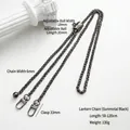 Adjustable gunmetal metal chain strap with gold ball slider for crossbody handbags - Gunmetal Lantern Chain + Pineapple Grid Ball