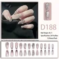 Glitzernde rosa Nägel mit Farbverlauf, silberner 3D-Schleife und Strass-Akzenten - Hellrosa Farbverlauf Glitzer Metall Schmetterling (D188)