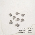 Ciondoli a forma di conchiglia in acciaio inossidabile per collane DIY 9x11,5 mm argento - Pendente a Forma di Conchiglia Piccola