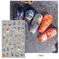 Detailed Christmas nail stickers with Santa, reindeer and snowflake patterns - F995 (Bare Sheet)
