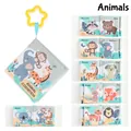 Animal theme baby cloth book with yellow star hook for cognitive early learning - Animals Theme (NO.DC9712-2)