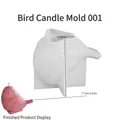 3D realistic bird candle silicone mold for DIY resin plaster bird figurine making - No. 1 Bird
