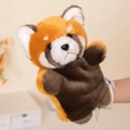 Títere de mano de panda rojo de peluche suave naranja para juegos interactivos e historias - Estilo Panda Rojo / 25cm