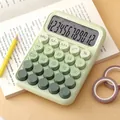 Mechanical style calculator in mint green gradient with round keys and 12-digit LCD screen - Silent Forest Green [817 Single Color Gradient]