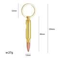 Portachiavi apribottiglie a proiettile dorato in metallo dimensioni 109mm per 12mm - Oro