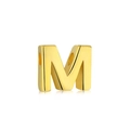 Fashionable gold plated S925 silver heart necklace with M letter charm pendant - Gold DY130017 (M)