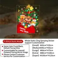 Christmas static glass stickers with reindeer and snowman patterns in five size options - New Year Series (P-SD416) / Small (30x35cm)