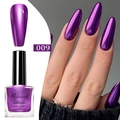 Metallic chrome purple nail polish color 009 with a mirror finish effect on nails - Metallic Purple (009)