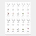 Rectangle floral thank you stickers for small business packaging set of 10 pieces - H-252