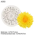 Stampo in silicone a margherita con girasole giallo in resina e petali dettagliati - Stile 1 / Grigio