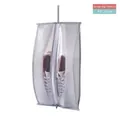 Medium 40x20cm translucent shoe storage bag with zipper for travel and sneakers - Zipper Style / Medium 40*20cm / Gray