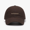 Dark brown cotton baseball cap with pale yellow betweenaod embroidery on the front - Adjustable / Dark Coffee