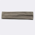 Single breathable grey-brown cotton knit sports headband for running and fitness - Greyish Earth