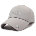 Light gray breathable mesh baseball cap with DFSONGTE logo for outdoor sports - One Size(Adjustable) / Gray