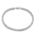 Minimalist silver stainless steel bead bracelet with lobster clasp closure variant - Steel Color (KB154497-Z)