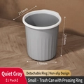 Piccolo cestino grigio con anello a pressione e strisce verticali, 215mm x 235mm - Piccolo (Confezione da 1) / Grigio Calmo