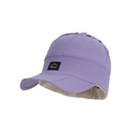 Foldable lavender sun hat with breathable grey mesh lining and ponytail hole design - Purple