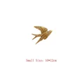 Close-up of small golden vintage swallow wall decor with detailed feather texture - 10*12cm / Small Swallow