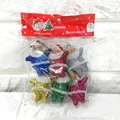 Set di 6 ciondoli Babbo Natale floccati colorati con glitter per albero di Natale - Babbo Natale glitterato 6 colori da 2 pollici (4x5cm) (Set di 6)