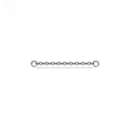 G23 titanium double chain nose stud accessory in 25mm length with silver finish - G23 Titanium Single Chain-25mm