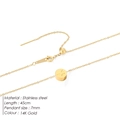 Collana minimalista in acciaio inossidabile placcata oro 14K con ciondolo a faccina - Smiley Oro