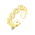 Anillo de dedo del pie minimalista de plata S925 con margaritas en oro para mujer - Diseño Margarita - Dorado