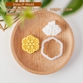 Snowflake cookie cutter set for Christmas fondant baking with precise 3.3x3.6cm dimensions - Snowflake P