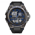 SANDA multi-function sports watch in black and blue featuring dual analog-digital display - 6024 Black Blue Men's
