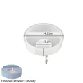 Moule rond en silicone pour bougeoirs DIY avec mesures dimensionnelles précises - Base Ronde Avec Fente Connectée