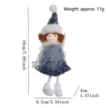 Angelo di Natale in peluche blu con cappello a punta e dimensioni 18cm per 8,5cm - Stile Stella Blu