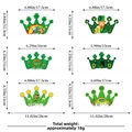 6er-Pack St. Patrick's Day Papierkronen mit Kleeblatt- und Regenbogen-Partydesigns - Irische Krone Geburtstagshut Stil A / Mit Elastikseil