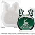 Molde de silicona navideño de alce para velas aromáticas con Merry Christmas - Reno B (SD-154)