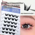 Self-adhesive cluster eyelashes in Black Gold Lolita style for a natural soft look - Glue-free Black Gold Lolita