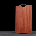 Rectangular ebony wood cutting board 33x33x2.5cm with vertical grain and handle hole - Whole Wood 33*23*2.5cm