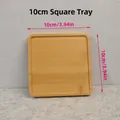 Minimalist 10cm square bamboo wooden tray with natural grain for DIY mosaic projects - 10cm Square Tray