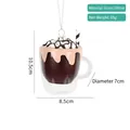 Addobbi natalizi in vetro a forma di cioccolata calda con glitter e marshmallow - Stile 02-Tazza di Cioccolata Calda