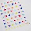 Adesivi per unghie 3D a cuore M-150 con finitura jelly lucida per manicure fai da te - Stile Doppio Cuore 3D Colorato (M-150)