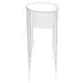 Elegante zilveren hoofdtooi met lange strass franjes en cascades voor feestjes - Zilver