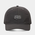 Detailed front view of dark grey baseball cap with white FREE 3D embroidery on crown - Adjustable / Gray