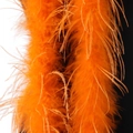 Exquisite orange ostrich feather beaded evening handbag with fluffy and elegant texture - Orange