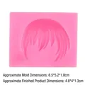 Stampo in silicone rosa per capelli di figure anime, misura stampo 6,5x5,2cm - Stile 4 / Rosa